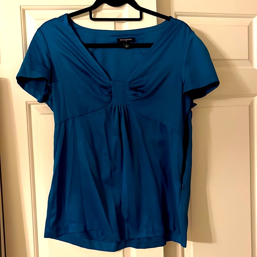 COPY - Banana Republic teal blue blouse